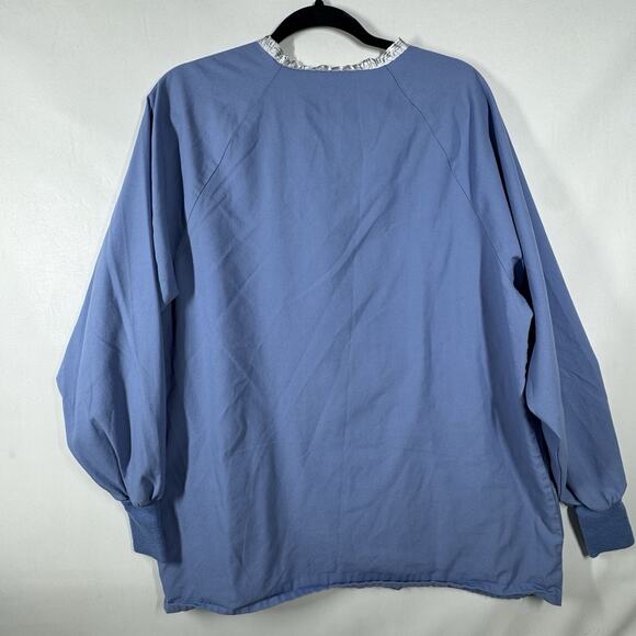 Long Sleeve Reversible Scrub Jacket XL Blue Encompass Surgeon Doctor Costume - Picture 2 of 5